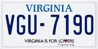 VA license plate VGU7190
