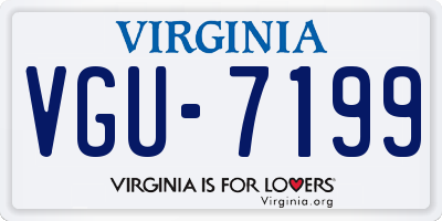 VA license plate VGU7199