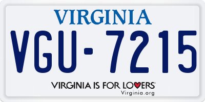 VA license plate VGU7215