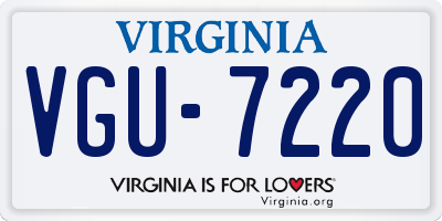 VA license plate VGU7220