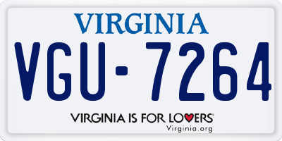 VA license plate VGU7264