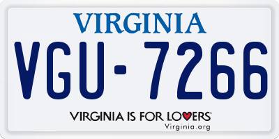 VA license plate VGU7266