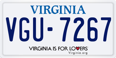 VA license plate VGU7267