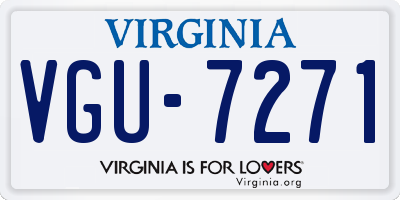 VA license plate VGU7271