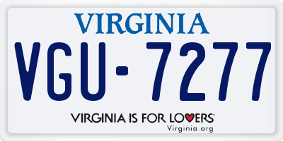 VA license plate VGU7277