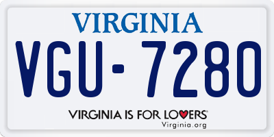 VA license plate VGU7280