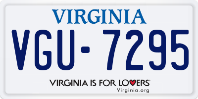 VA license plate VGU7295