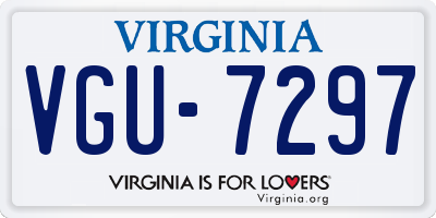 VA license plate VGU7297