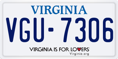 VA license plate VGU7306