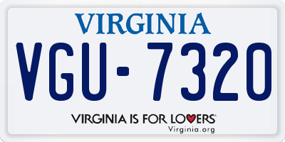 VA license plate VGU7320