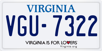 VA license plate VGU7322