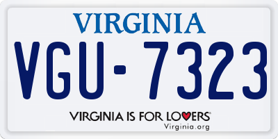 VA license plate VGU7323