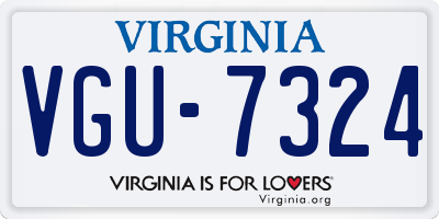 VA license plate VGU7324