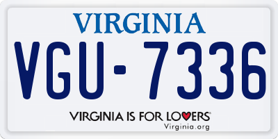 VA license plate VGU7336