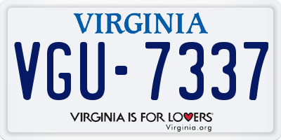 VA license plate VGU7337