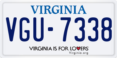 VA license plate VGU7338