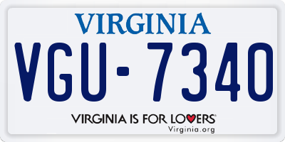 VA license plate VGU7340