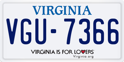 VA license plate VGU7366