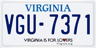 VA license plate VGU7371