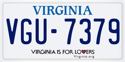 VA license plate VGU7379