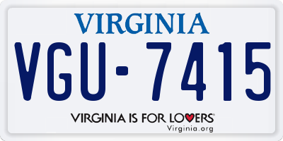 VA license plate VGU7415