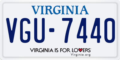 VA license plate VGU7440