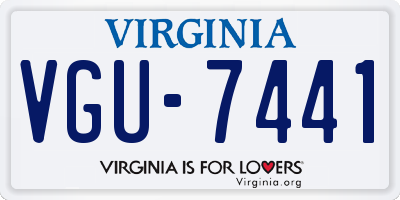 VA license plate VGU7441