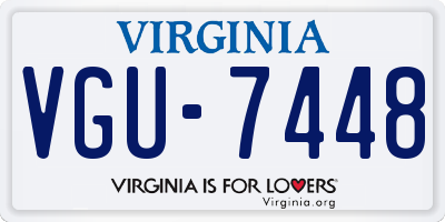 VA license plate VGU7448
