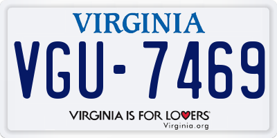 VA license plate VGU7469