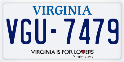 VA license plate VGU7479