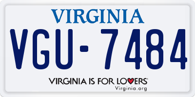 VA license plate VGU7484