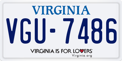VA license plate VGU7486