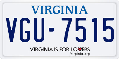 VA license plate VGU7515