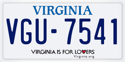 VA license plate VGU7541