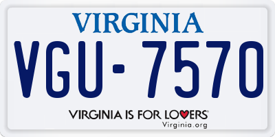 VA license plate VGU7570