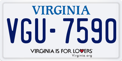 VA license plate VGU7590