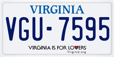 VA license plate VGU7595