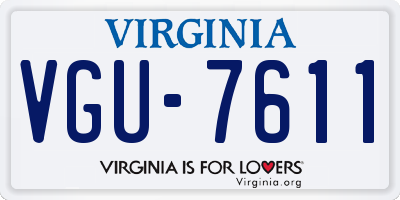 VA license plate VGU7611