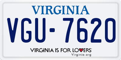 VA license plate VGU7620