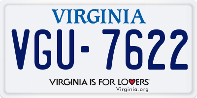 VA license plate VGU7622