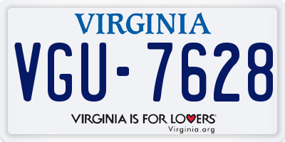 VA license plate VGU7628