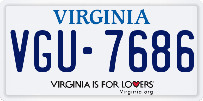 VA license plate VGU7686