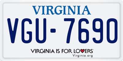 VA license plate VGU7690