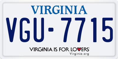VA license plate VGU7715