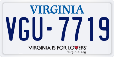 VA license plate VGU7719