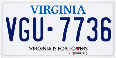 VA license plate VGU7736