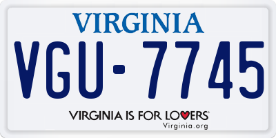 VA license plate VGU7745