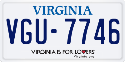 VA license plate VGU7746