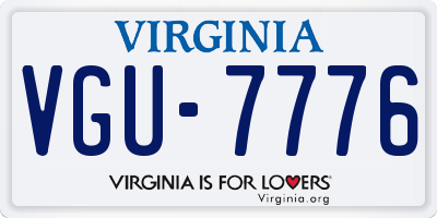 VA license plate VGU7776
