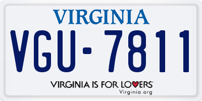 VA license plate VGU7811